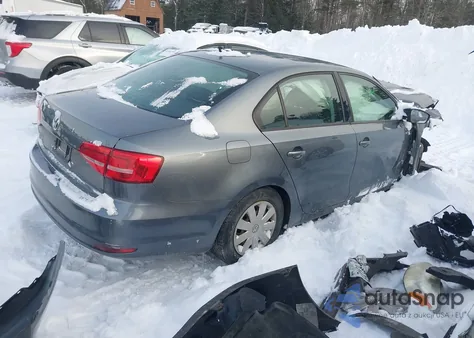 2015 Volkswagen Jetta 2.0L S из США, поврежденный, VIN 3VW2K7AJ8FM292471